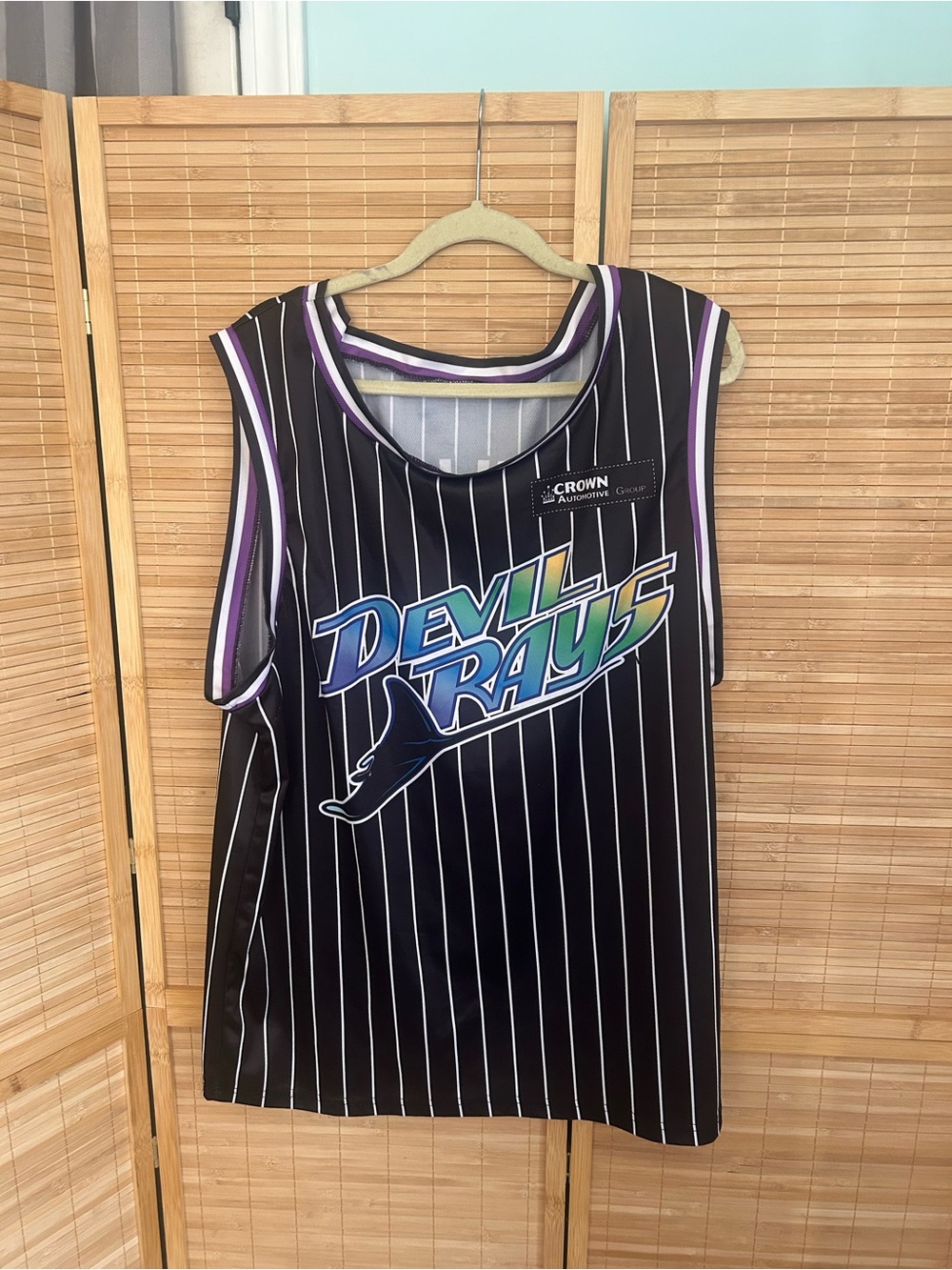 Tampa Bay Devil Rays Tank Top Jersey 35 Phillips Destroyer Purple Blue Size XL
